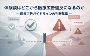 医療広告ガイドライン 体験談
