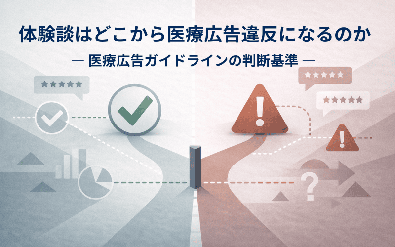 医療広告ガイドライン 体験談